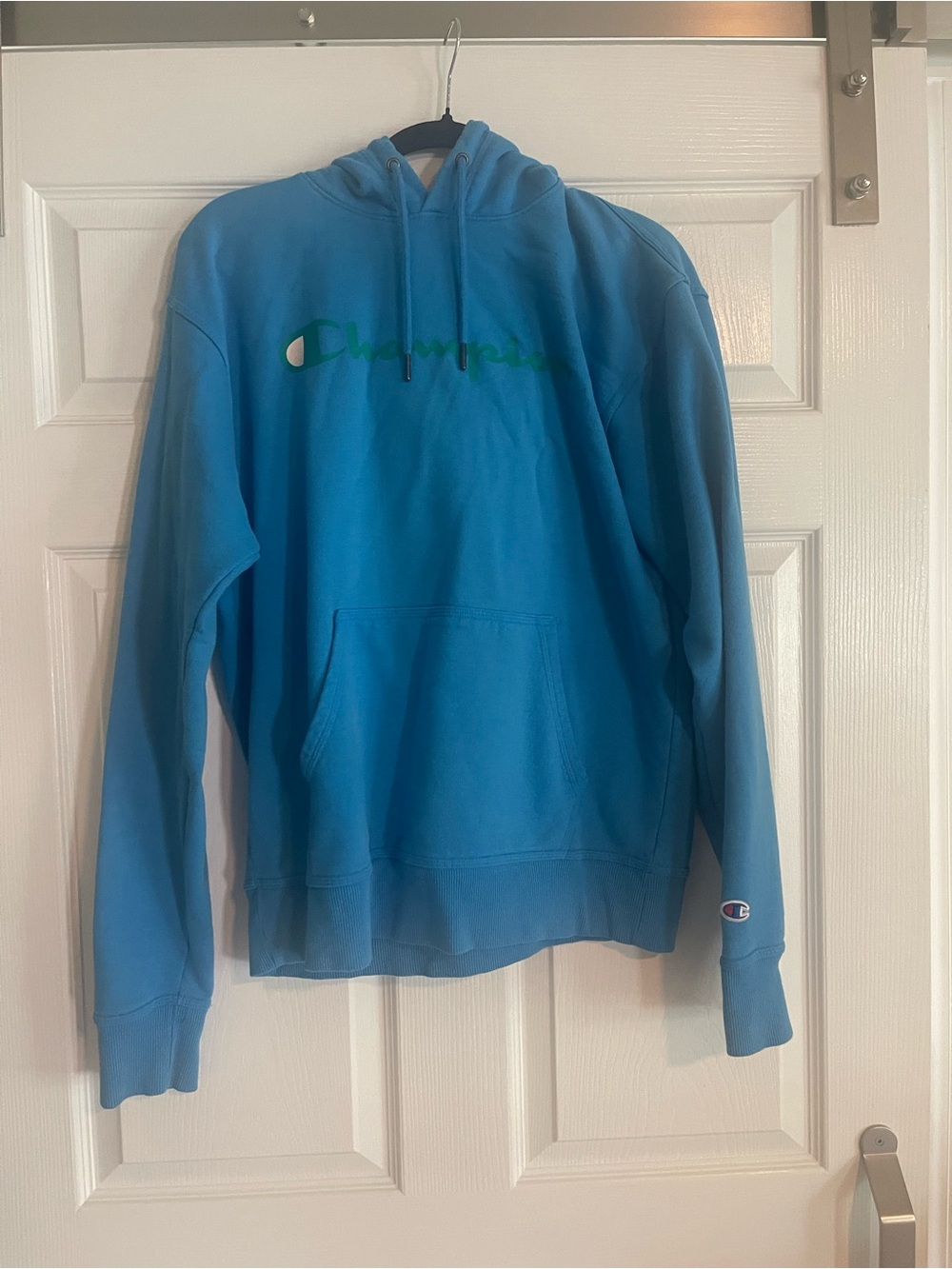 Champion Blue Hooded Pullover Sweatshirt